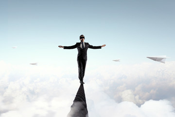 Brave and risky guy. Mixed media