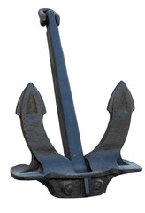 Old Anchor on a white