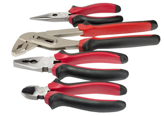 Obraz premium different Work tools on white