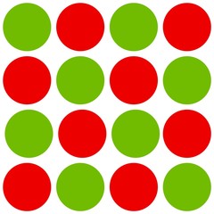 Nahtloses grün rotes Punktemuster