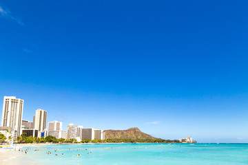 ワイキキビーチとダイヤモンドヘッド