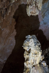 Cave stalactites, stalagmites, and other formations at Emine-Bair-Khosar, Crimea