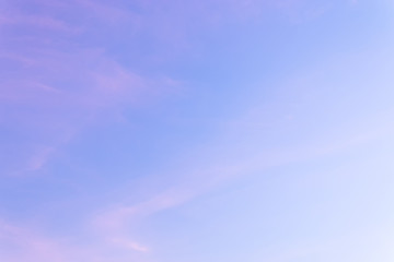 Hot weather, clouds look colorful before sunset.