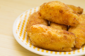 croquettes filled with meat.