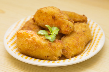croquettes filled with meat.