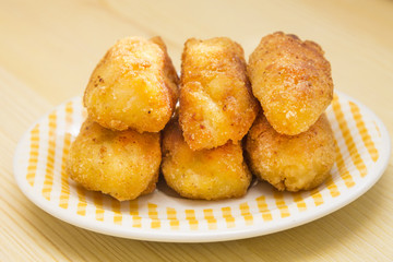 croquettes filled with meat.