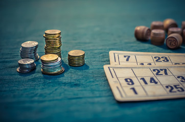 Winning the Lotto on a green background