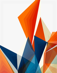 Fototapeta premium 3d modern triangle low poly abstract geometric vector
