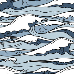 Seamless abstract pattern with waves - 161940048