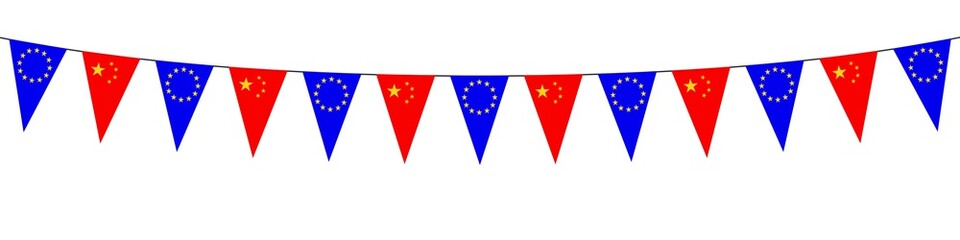 Banner. Garlands, pennants, Europe, China 