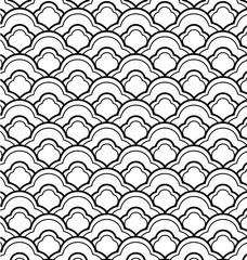 chinese seamless pattern vector, waves pattern illustration