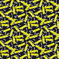 Modern geometry seamless pattern vector illustration surface design for print and web. Memphis post-modernist style motif. Pop art repeatable fabric sample.