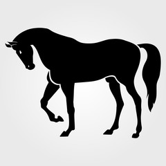 Horse icon isolated on white background.