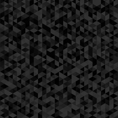 geometric mosaic pattern from black triangle texture, abstract vector background