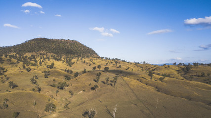 View of Mount Walker in the afternoon in Queensland, Australia