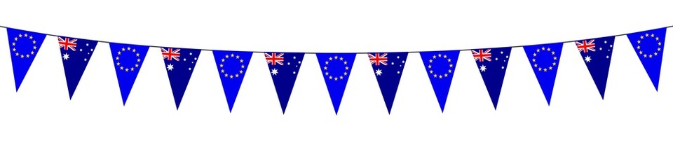 Banner. Garlands, pennants, Europe, South Africa