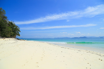 sea beach blue sky at Ranong, Thailand