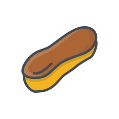 Eclair Bakery Food Colored Icon
