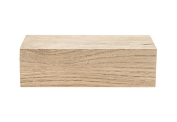 Wooden bar on a white background