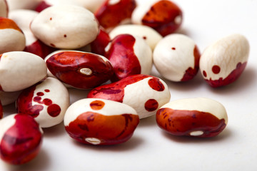 group of beans on a white