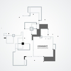 Line, square, circle elements. Style geometric pattern. Modern vector background with space for text