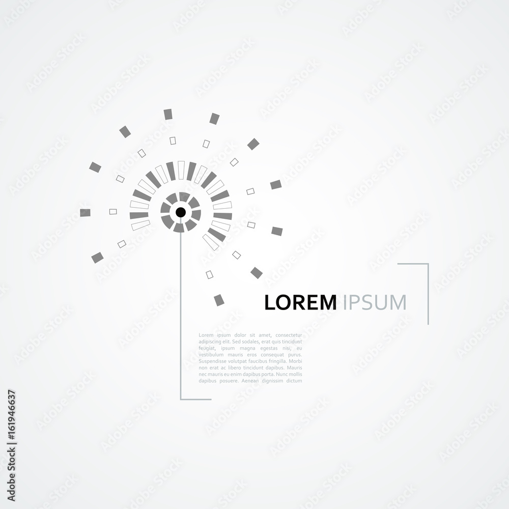 Leinwandbilder abstract vector mechanical scheme with circular simple elements
