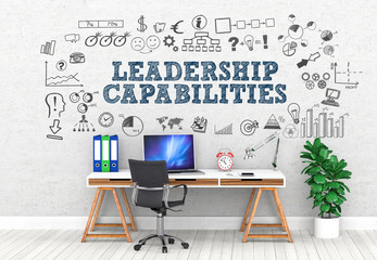 Leadership capabilities / Office / Wall / Symbol