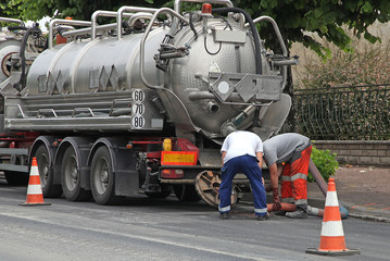 Chantier d'assainissement
