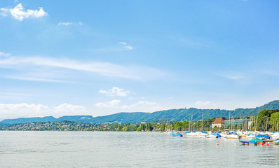 Fototapeta na wymiar Lake Zurich panorama