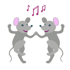 Couple of mice dancing
