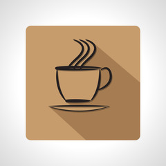 Coffee cup 3D vector background abstract
