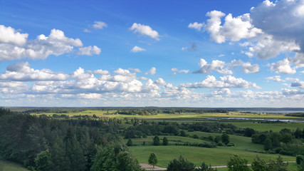 Fototapeta na wymiar Landscape and blue sky background