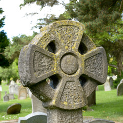 Gravestone with Celtic Cross