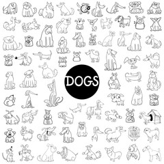 dog characters large set