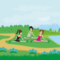 Exercises in the park