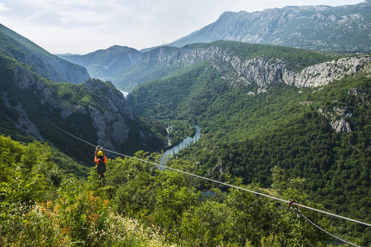 Canyon of Cetina River near Omis, Croatia