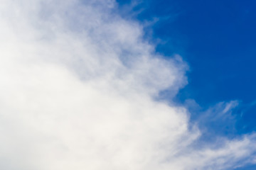 Blue backdrop in the air