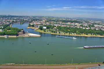 M&uuml;ndung der Mosel in den Rhein, Rheinland-Pfalz