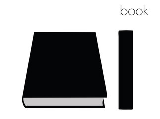 book silhouette on white background