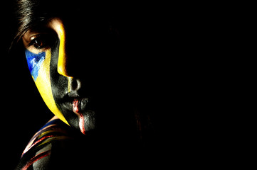 bodypainting facepainting junge frau