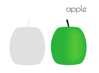 apple on white background