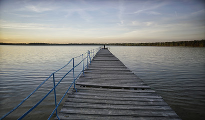 Obraz na płótnie Canvas Landscape with a lake.