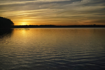 Fototapeta na wymiar Landscape with a lake.