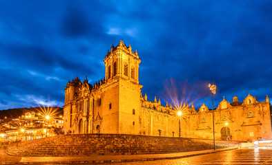 Cathedral church Plaza de Armas Cuzco Peru