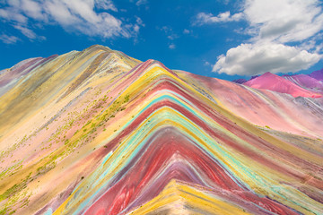 Vinicunca or Rainbow Mountain,Pitumarca, Peru - obrazy, fototapety, plakaty