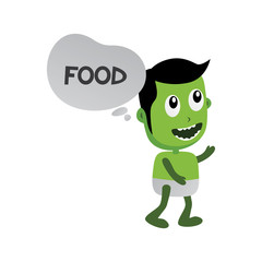 green zombie monster character
