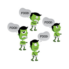 green zombie monster character