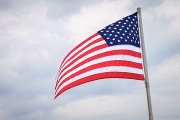 American Flag Waving In Wind (horizontal)
