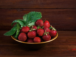 Still life with fruit on a wooden background