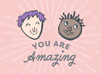 Vector icon set of fathers day greeting card against white background